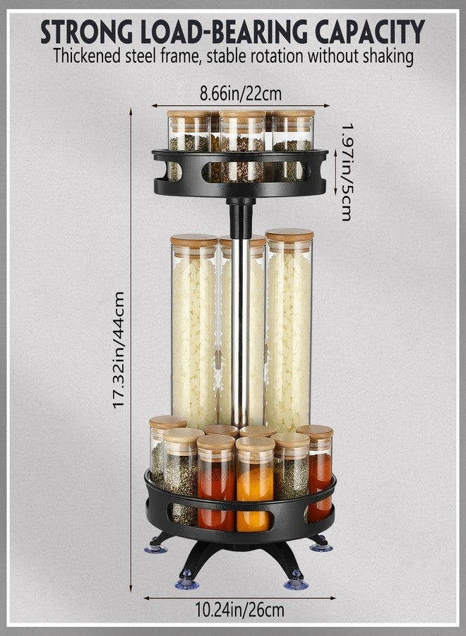 AceOrbit 3 Pack Lazy Susan Organizer 2 Tier, 10 Inch Metal Rotating Lazy Susan Turntable Spice Rack for Cabinet, Metal Seasoning Organizer for Pantry Table Kitchen Storage, Compact and Versatile - Image 5